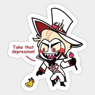 Lucifer - "Take that depression!" Sticker